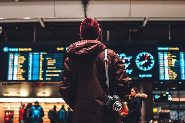 Person at the station - waiting