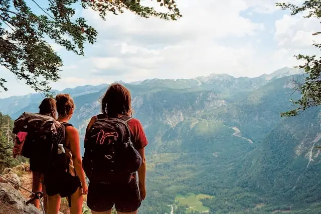 People in the mountains